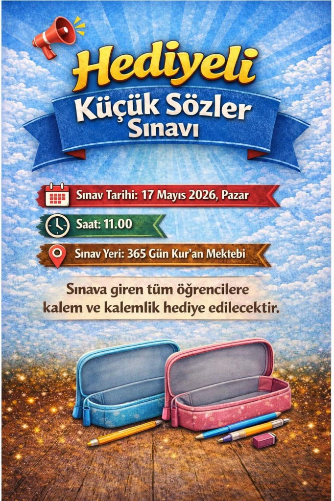 Sınavda başarılı olan öğrencilere sürpriz hediyeler: birinciye kol saati ve futbol topu, ikinciye kol saati, üçüncüye futbol topu