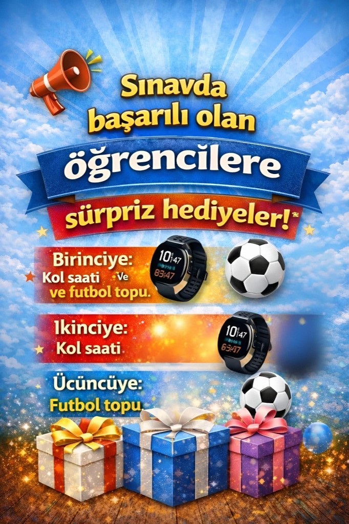 Hediyeli Küçük Sözler Sınavı afişi: tarih 17 Mayıs 2026 Pazar, saat 11.00, yer 365 Gün Kur’an Mektebi